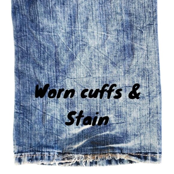 Heavily Distressed Vintage Silver Jeans size 33x32 - Picture 7 of 8